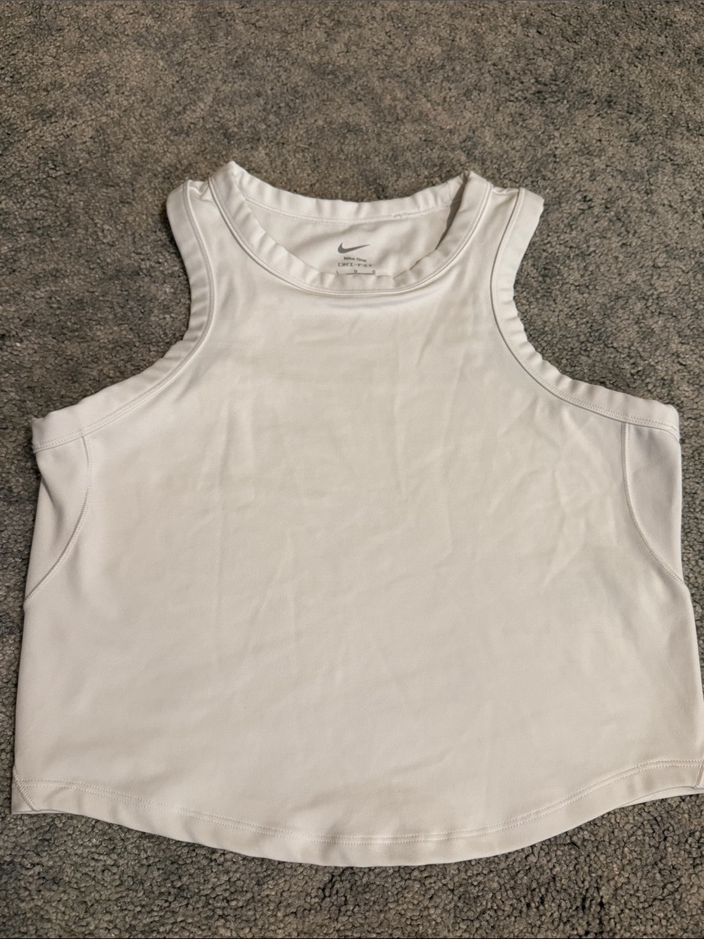 Nike White Women's Athletic Tank Top - Scoop Neck Performance Tank